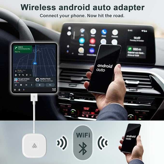 Android Auto sem fios - adaptador usb