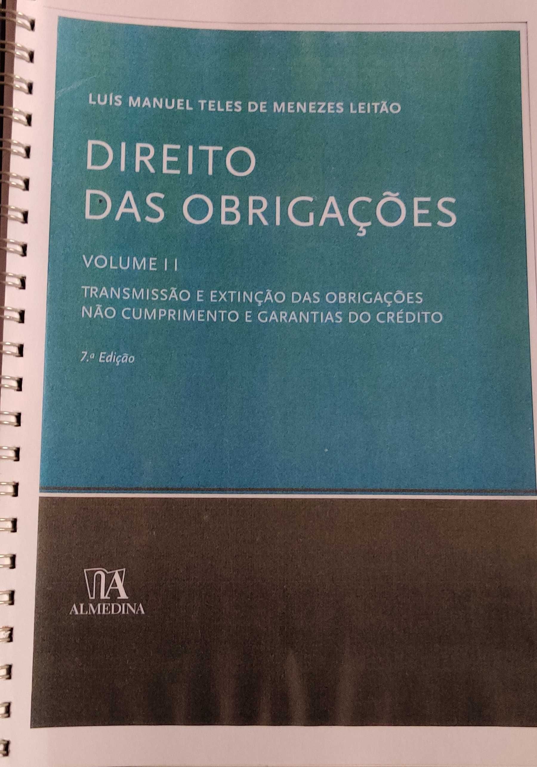 Direito das Obrigações vol II - Menezes Leitão