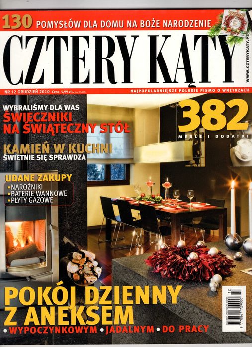 Cztery Kąty 12/2010 Pokój dzienny z aneksem, Kamień w kuchni