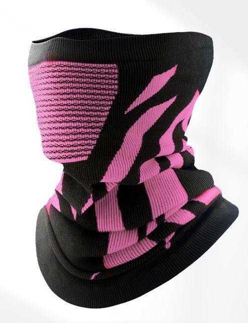 Снуд баф маска лижна чорна і рожева