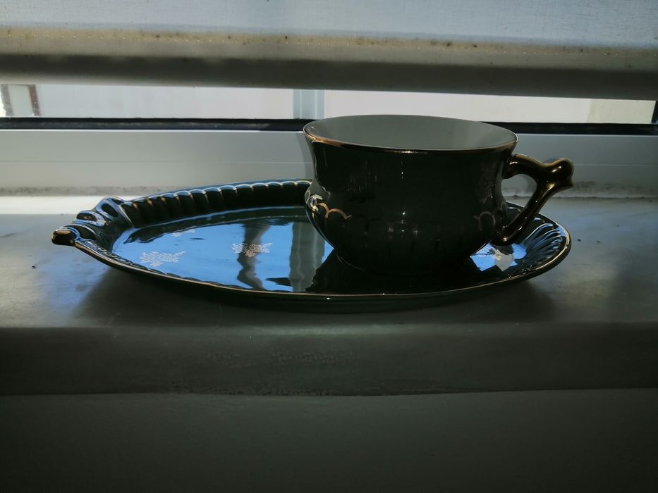 Chávena grande com bandeja de Alcobaça