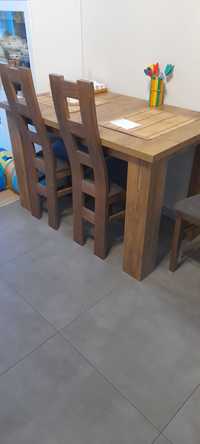 Stół rozkładany i 4 krzesła dąb lefkas