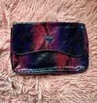 Guess piękna clutch bag kopertówka wężowy print