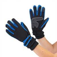 Rękawiczki do ekranów dotykowych narciarskie na zimę RN05 niebieskie