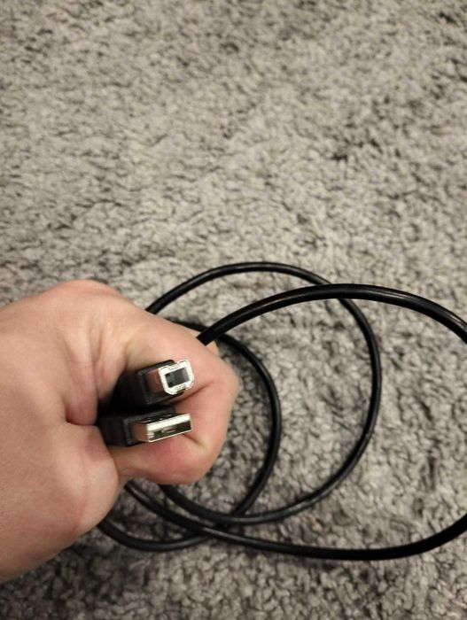 Kabel USB A-B 1 metr czarny