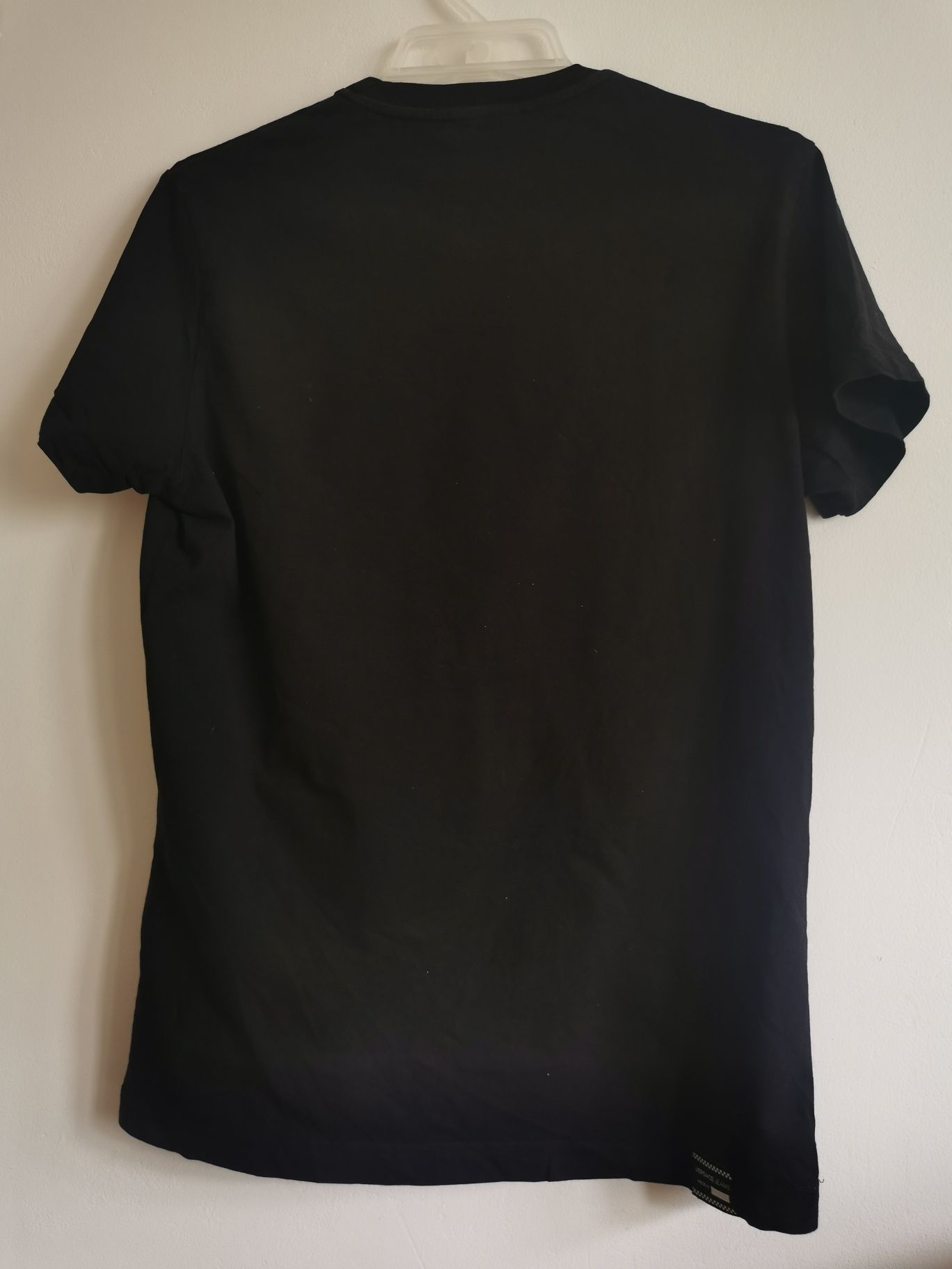 T-shirt versace jeans, czarna koszulka versace