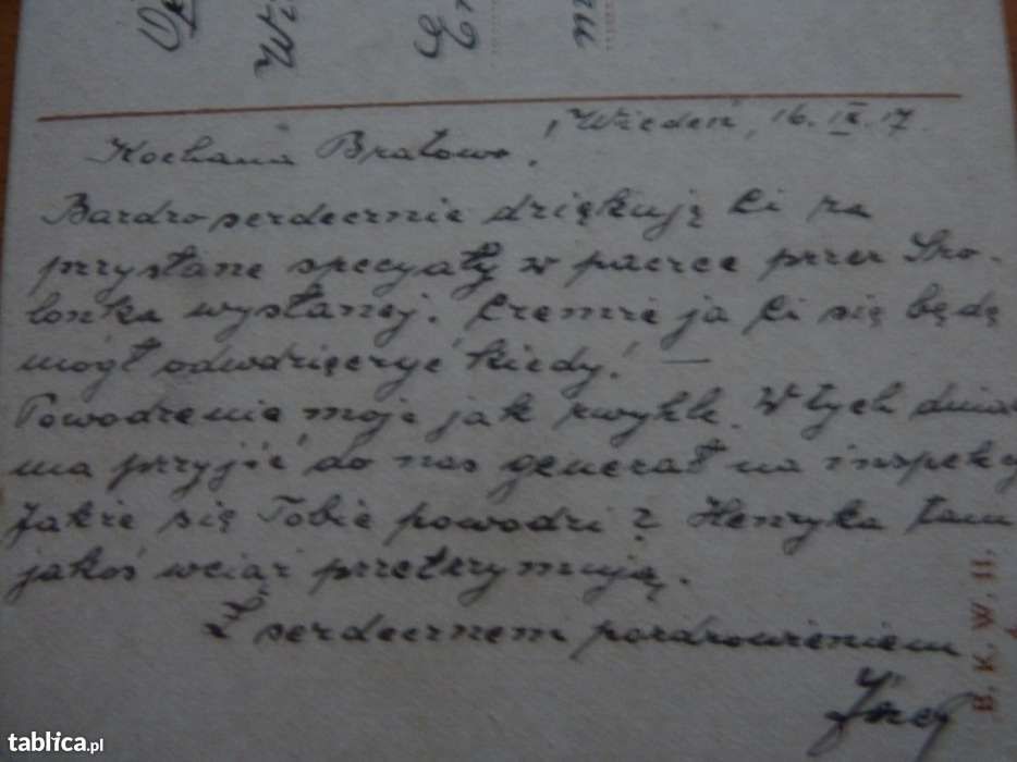 unikatowa pocztówka 1 wojna