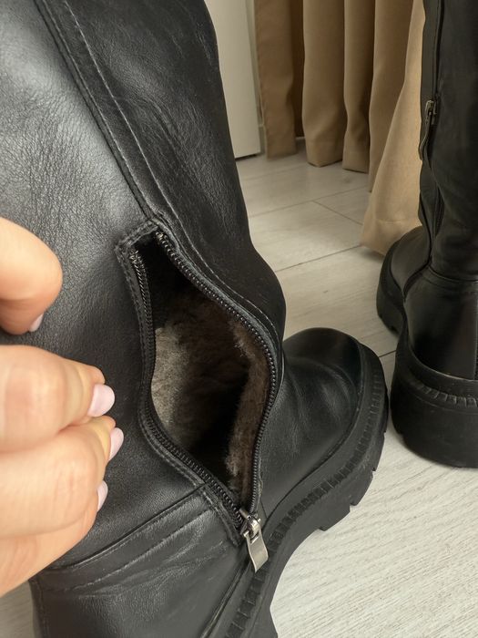 Високі чоботи шкіра