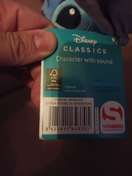 Peluche Stitch 20cm com som