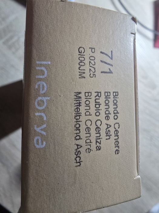 Краска для волос Inberya color 7/1 Blonde Ash + окислитель 3%