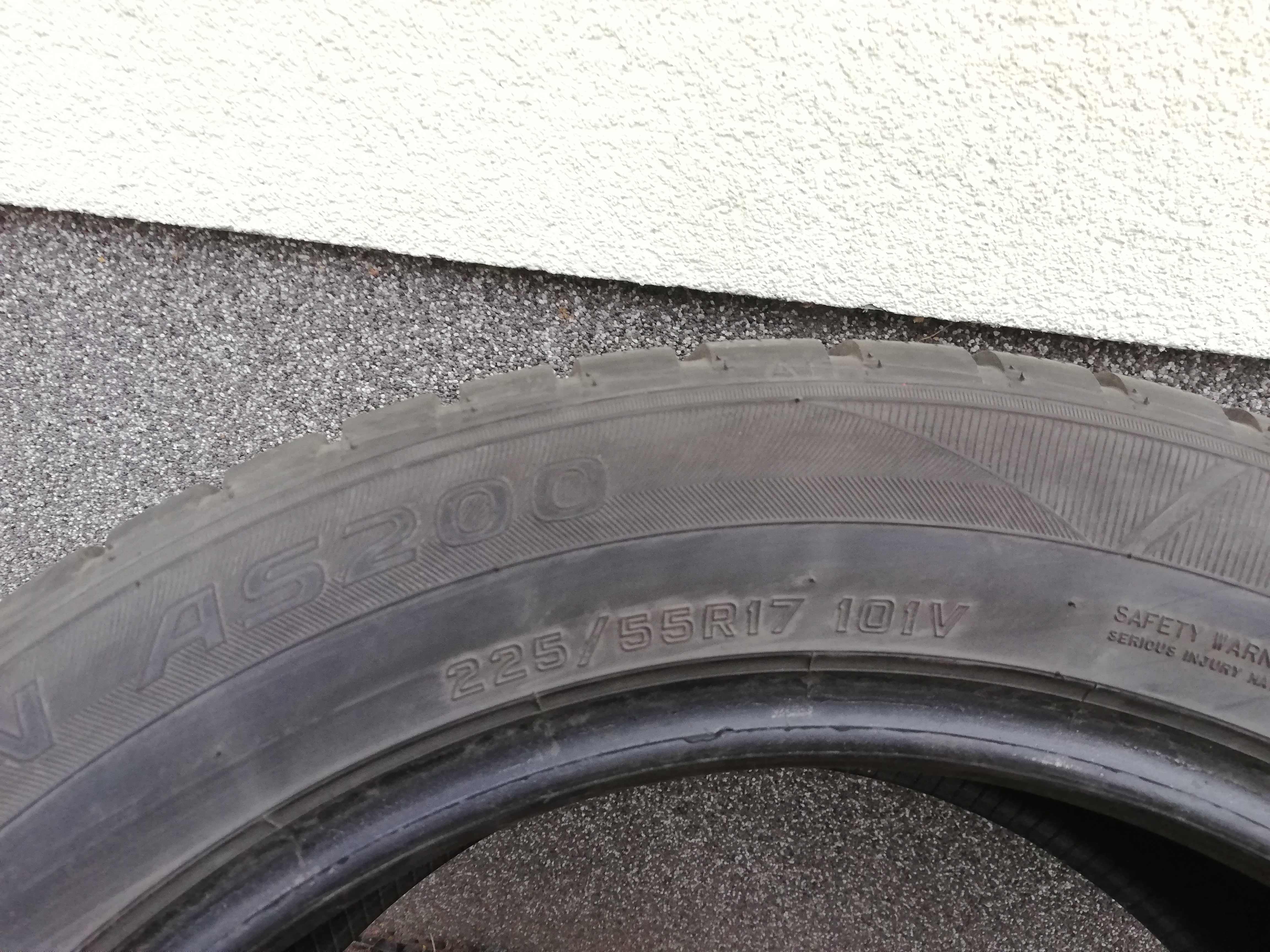 1 opona całoroczna Falken Euroall Season 225/55R17. 7mm bieżnik.