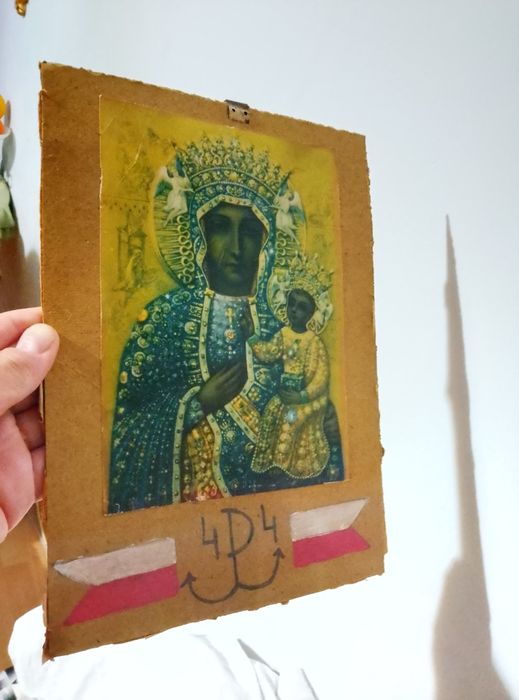 Stary Obrazek Matka Boska Powstanie Warszawskie