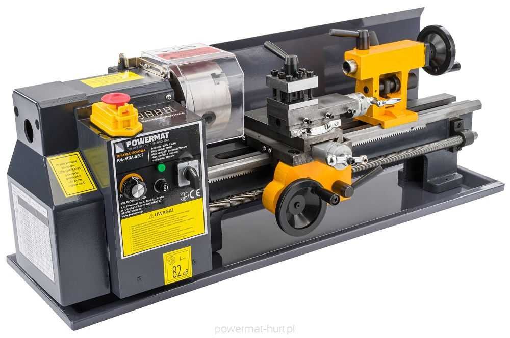 POWERMAT Mini Tokarka Stołowa Do Metalu Drewna 0-2500 Obr./min PM1314