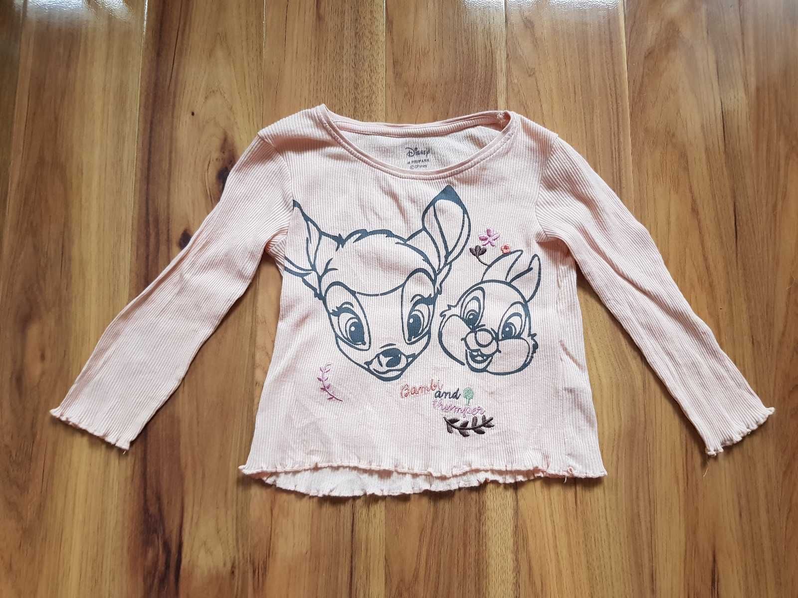 Disney Baby Primark bluzeczka Bambi i Tuptuś  12-18 różowa 86 cm