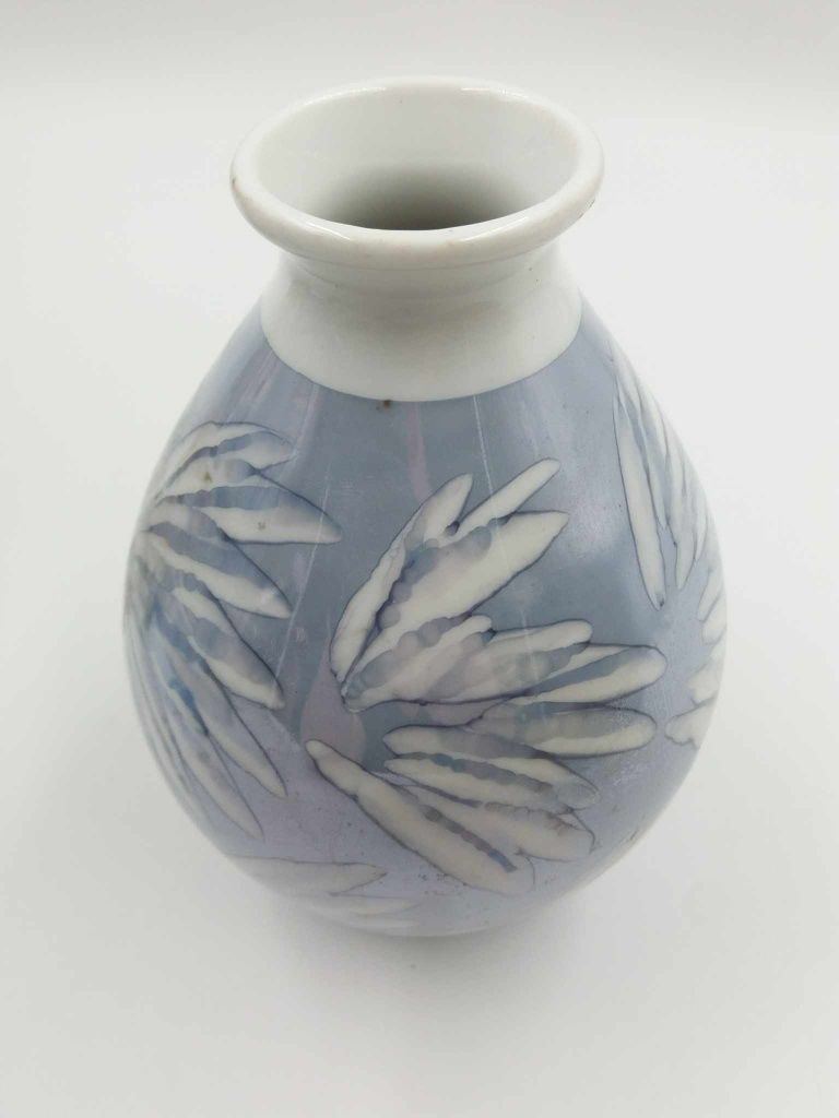 Ładny niebieski wazon Bogucice PRL