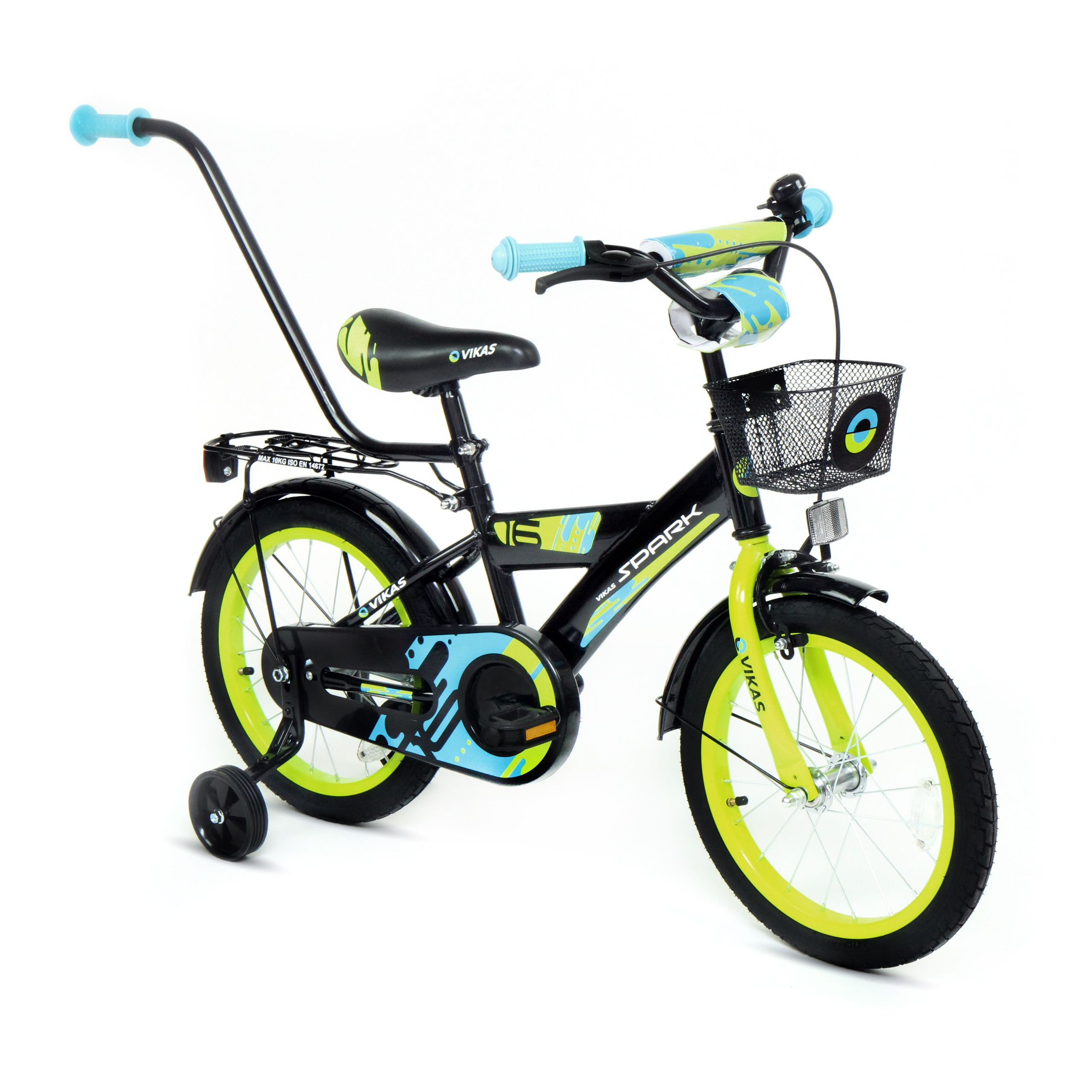 Rower Dziecięcy Rowerek 16 Cali Dla Chłopca Koszyk + Prowadnik Gratis