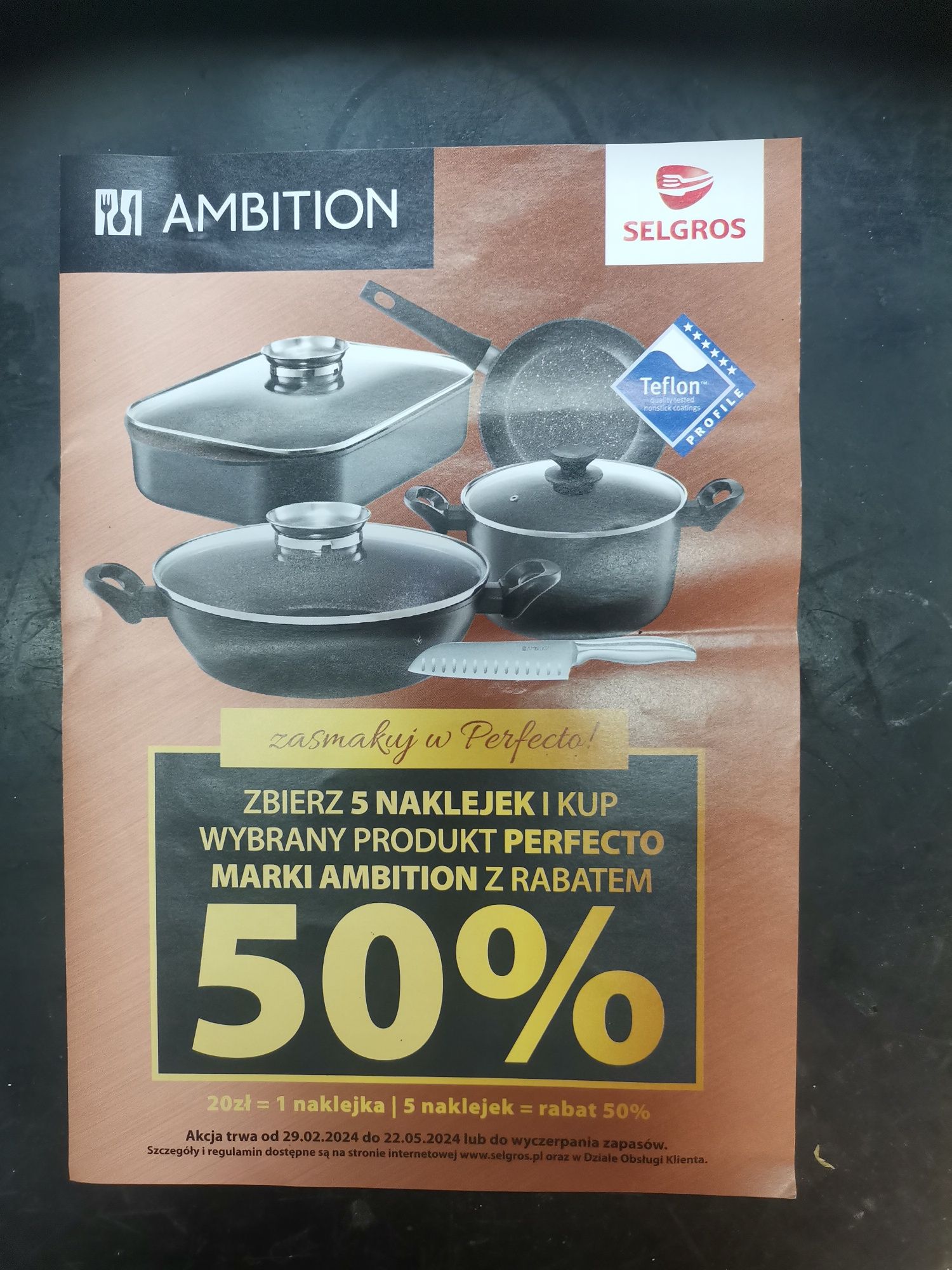 50% zniżki na zakupy w Selgros produktów Ambition