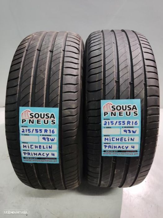 2 pneus semi novos 215-55r16 michelin - oferta dos portes 90 EUROS