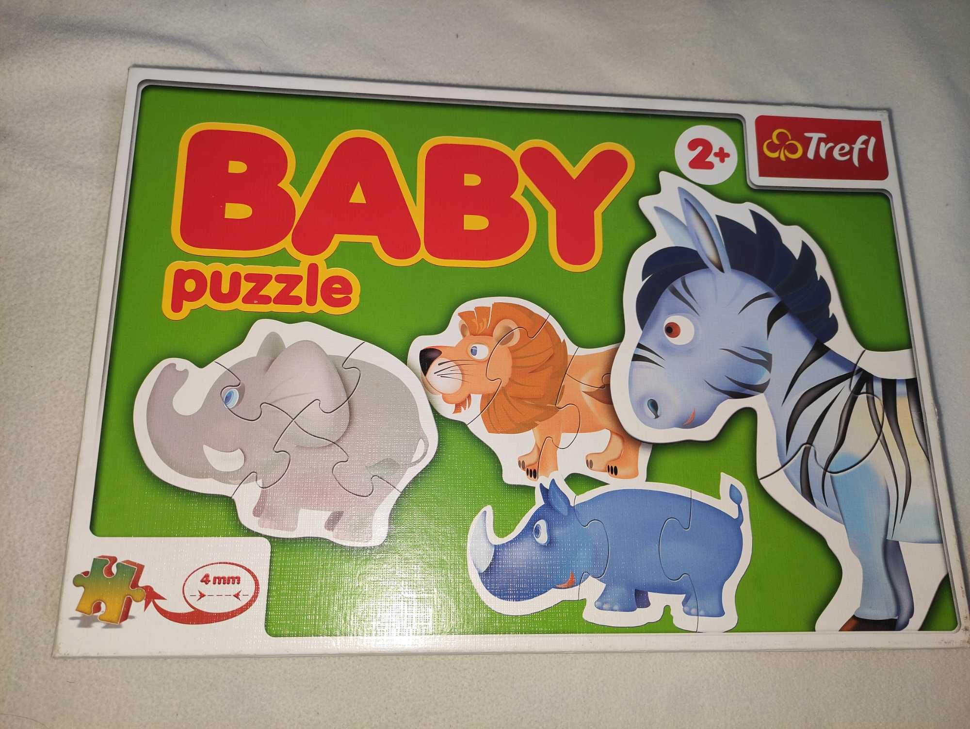 Puzzle 2+ zwierzęta lew zebra