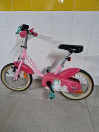 Bicicleta criança rosa com ou sem rodinhasa