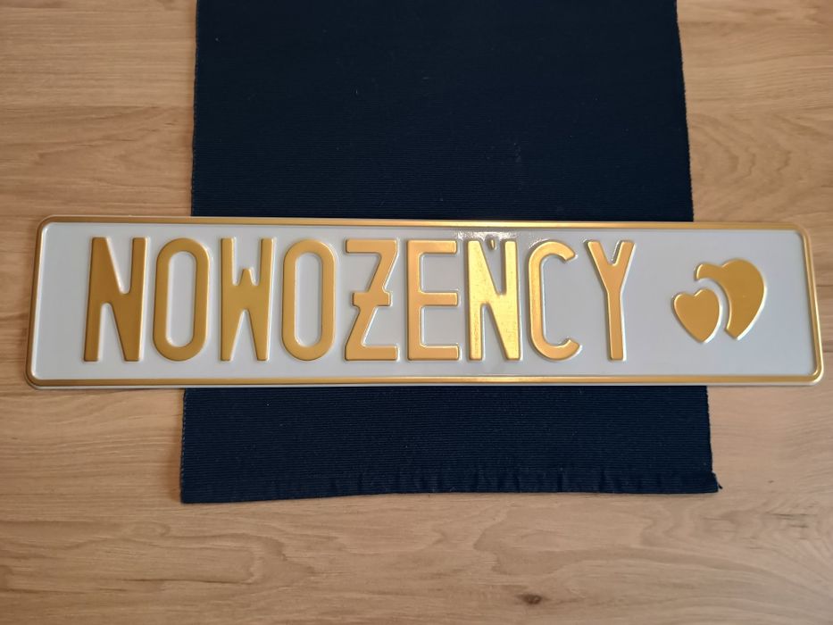Tablica rejestracyjna "Nowożeńcy"