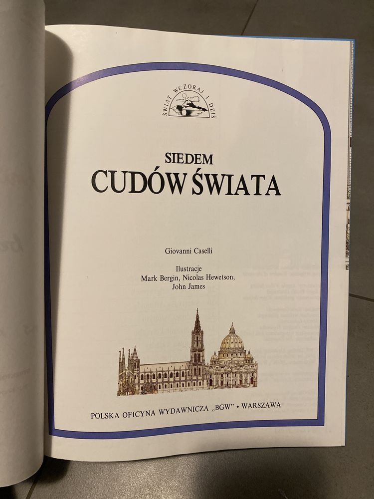 Siedem cudow Swiata twarda oprawa A4 nowa ilustacje