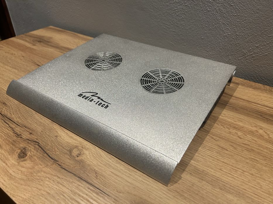 Podkładka chłodząca na laptopa aluminiowa 2 wentylatory