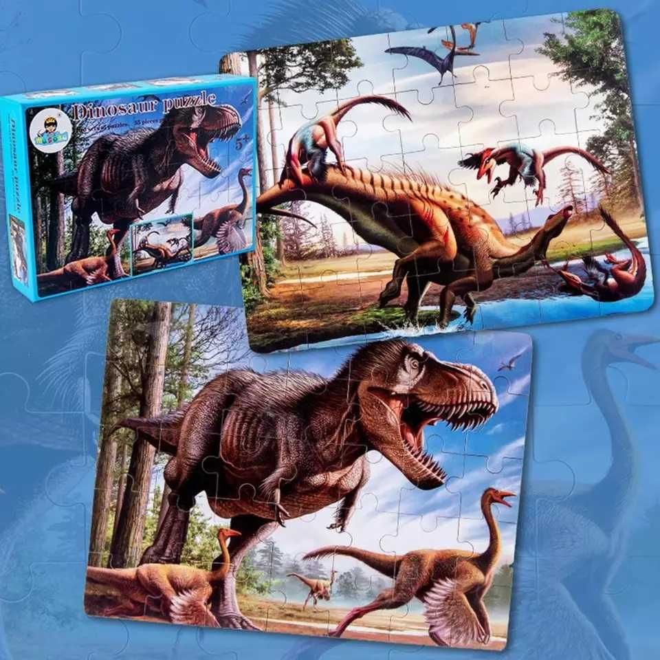 Puzzle Dinozaury - 2 układanki (4)