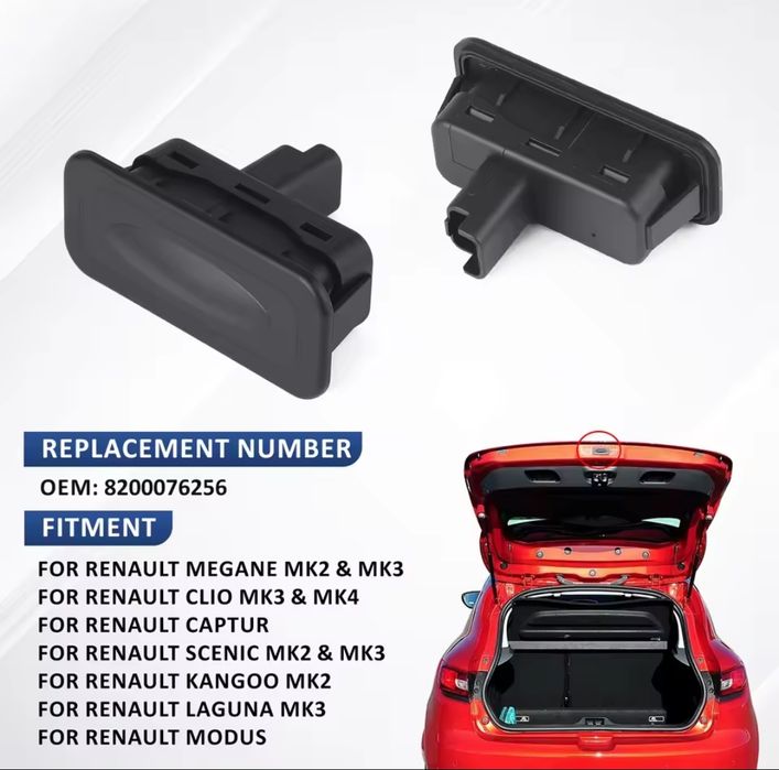 Кнопка відкриття багажника Рено Меган,Сценік 2,3 кліо , лагуна,каптур
