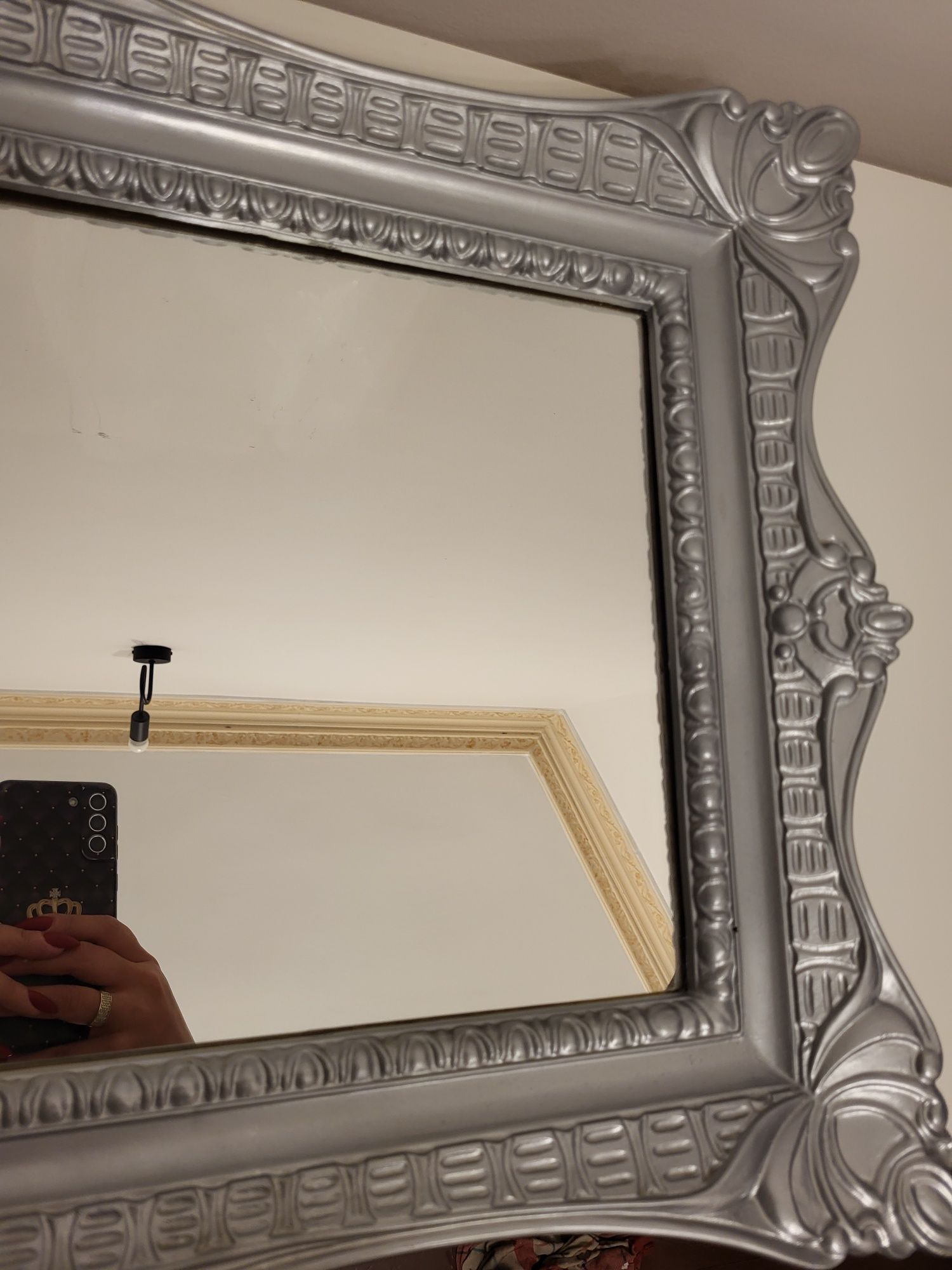Lustro srebne 76x47 cm pion i poziom