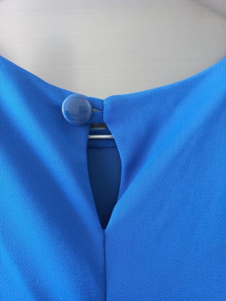 Vestido drapeado azulão para cerimónia