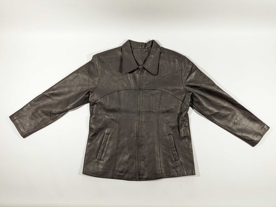 Męska brązowa skórzana kurtka rozmiar XL