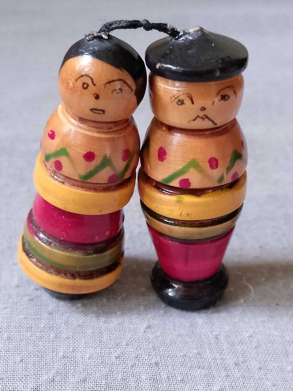 Тарелки дерев'яні настінні, качки-мандаринки, гуцул та гуцулка