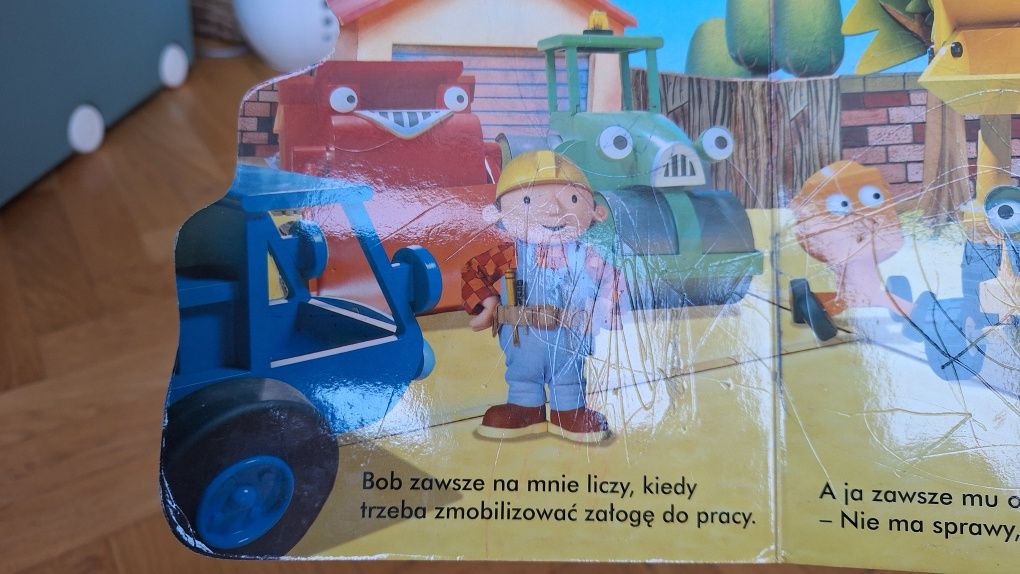Bob Budowniczy Szukamy przeciwieństw, kształtów, koparka kartonowe