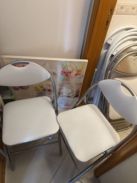 10 Cadeiras dobraveis de metal