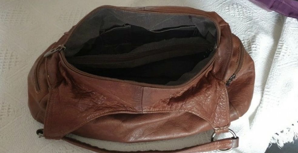 Torba skórzana na krótkich paskach