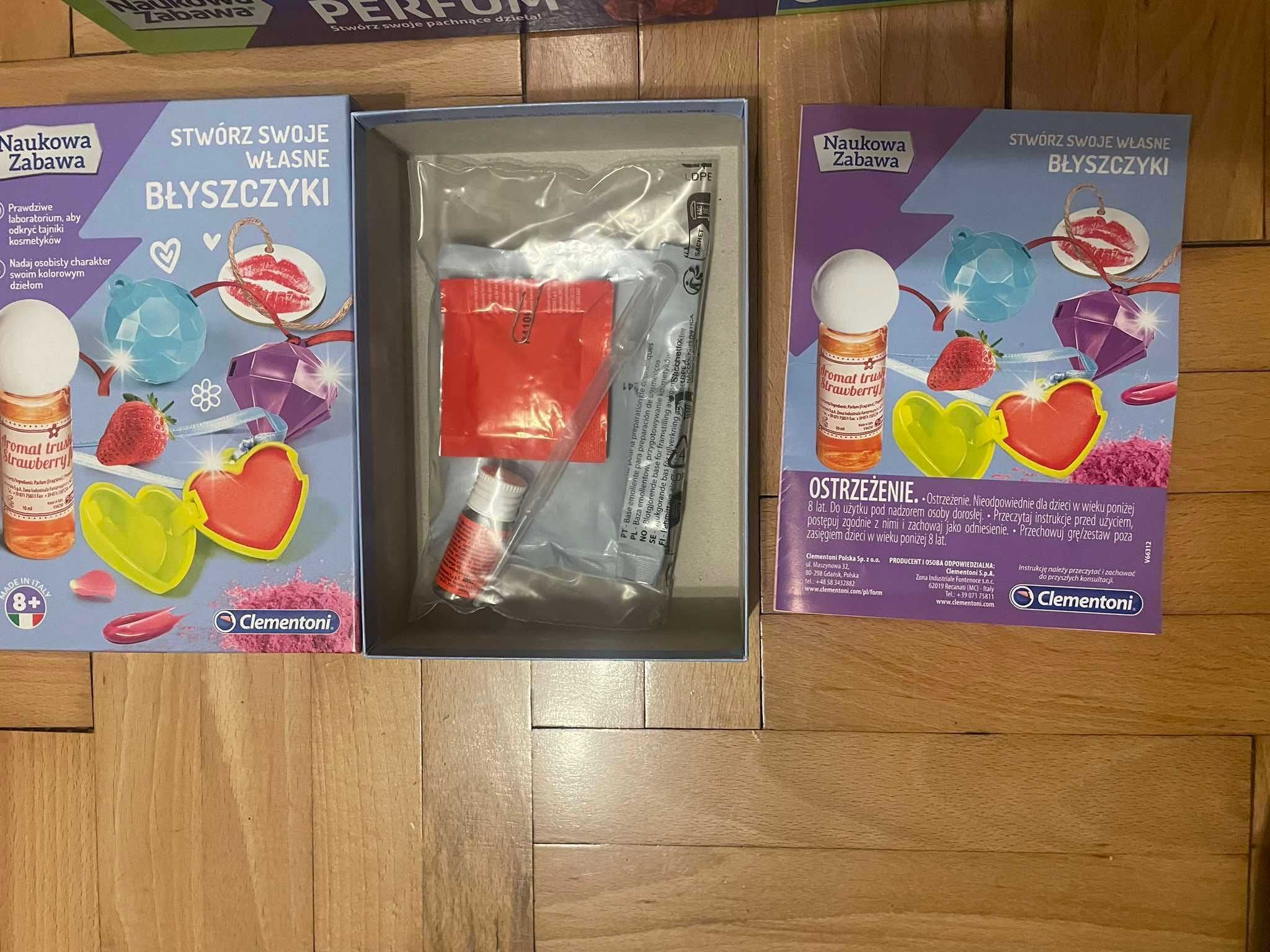 Naukowa Zabawa Laboratorium Perfum +GRATIS Clementoni Stwórz błyszczyk
