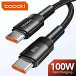 Кабель для швидкого заряджання Toocki 5A/100W Type-C - Type-C 1 м