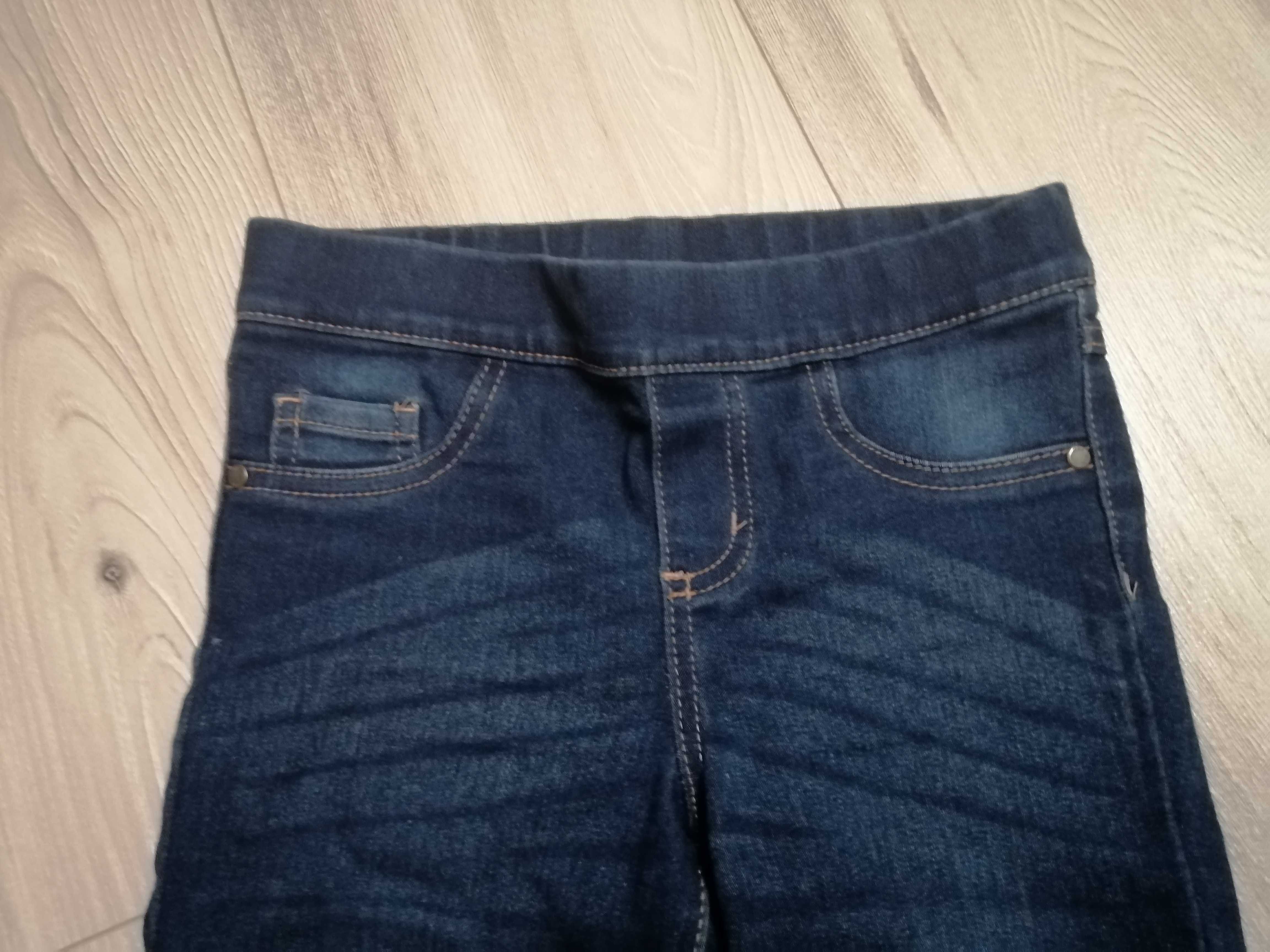 spodnie/legginsy jeansowe firmy Destination, dziewczynka, r. 128/134