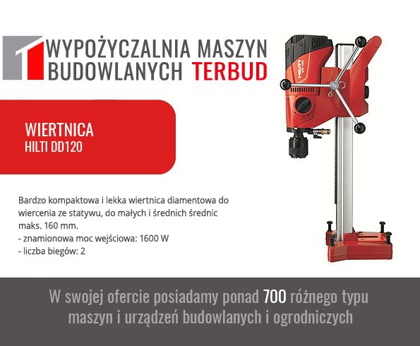 Wiertnica do betonu HILTI. Szlifierki, piły, bruzdownice. Śląsk. Tanio