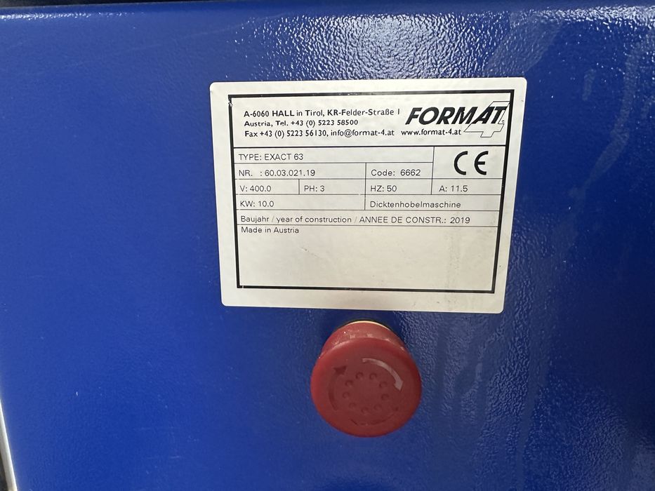 strugarka grubościówka FELDER FORMAT EXACT 63 r.prod 2019