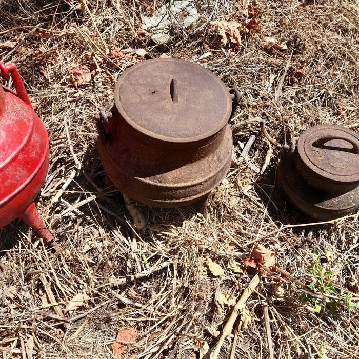 Potes barro panelas ferro vintage