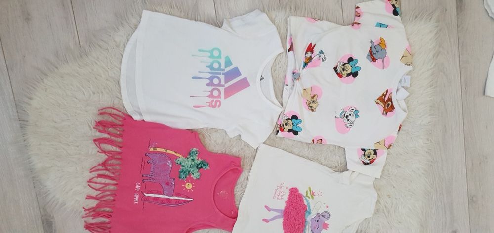 Zestaw koszulek dla dziewczynki 98 adidas zara