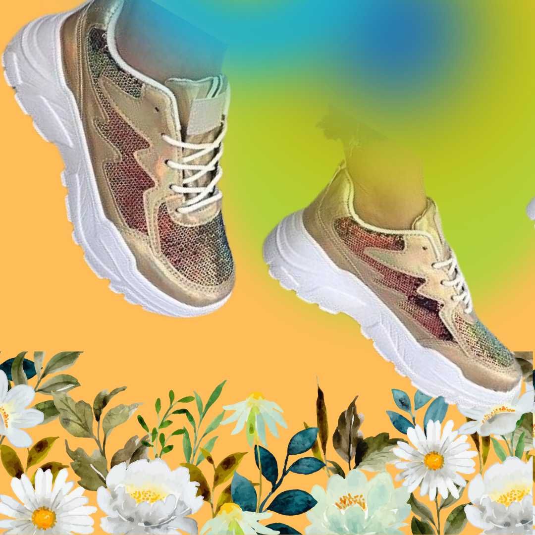 Sneakersy holograficzne adidasy młodzieżowe damskie podeszwa 36 - 41