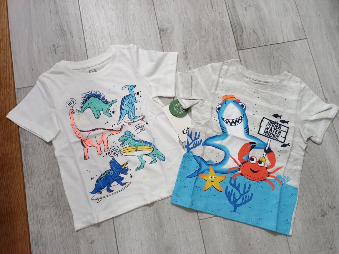 Nowy 2pak podkoszulki t-shirty 98 C&A