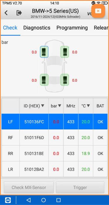 Autel Czujnik TPMS 1-SENSOR MX-Sensor METAL 315+433MHz. Faktura VAT