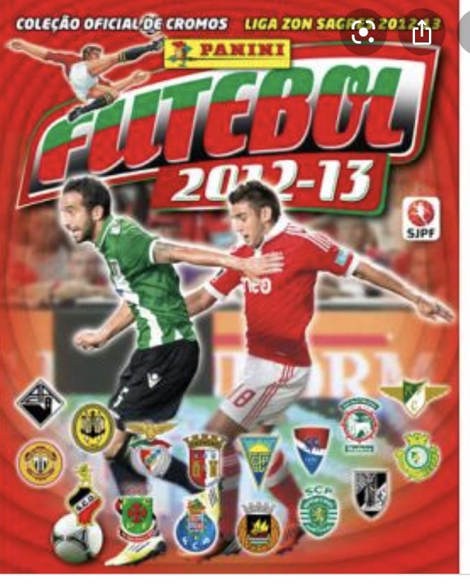 200 cromos de futebol nacional anos 2012 a 2018