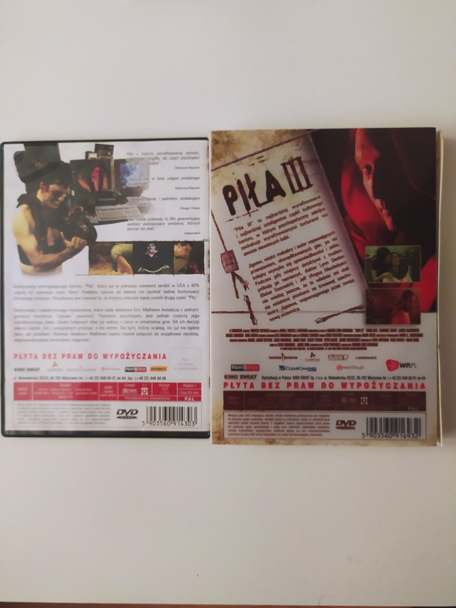 Piła 2 i 3 Horror DVD