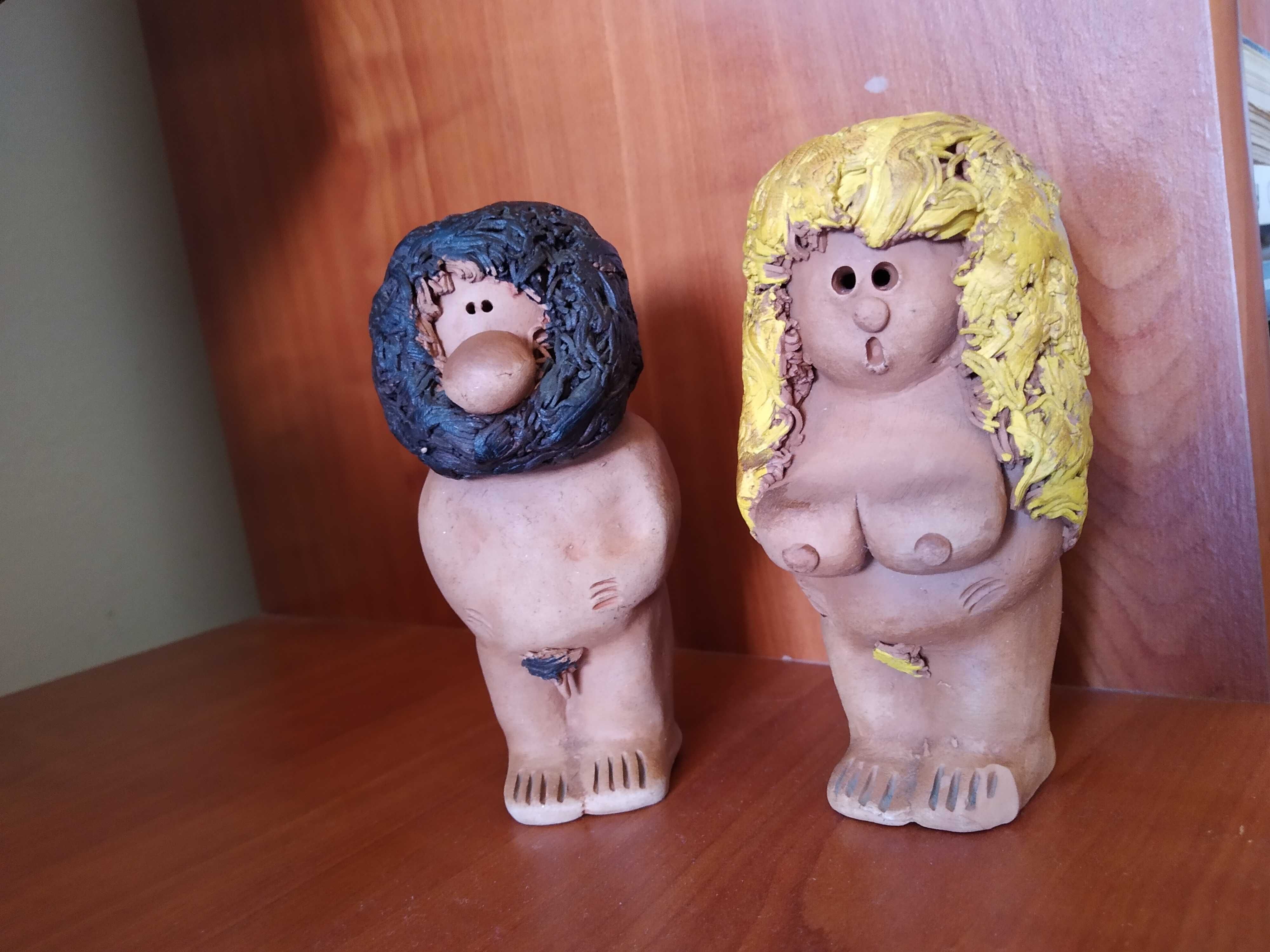 Adão e Eva em cerâmica