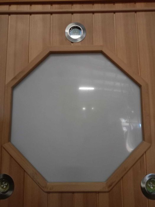 Sauna kabina infrared na podczerwień szklana 2os drewno 230V ze szkła